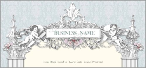 Elegant Cherubs Romantic Web Design Template