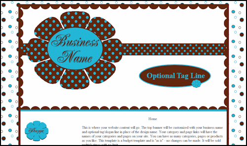 Brown & Blue Flower Power Template