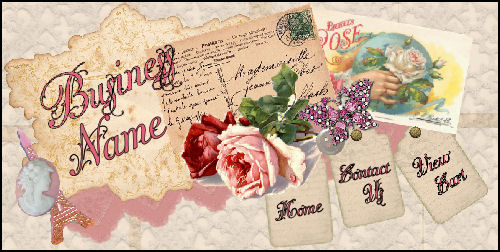 Shabby Roses Template