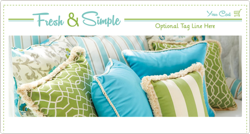 Fresh and Simple (No. 2) Web Design Template -- Turquoise and Lime Green on White