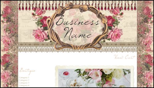 Victorian Roses & Lace - Web Design Template