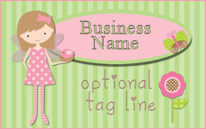 Whimsical Fairy Girl Web Template - Pink & Green