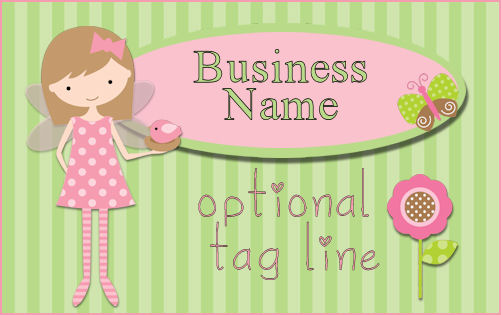Whimsical Fairy Girl Web Template - Pink & Green