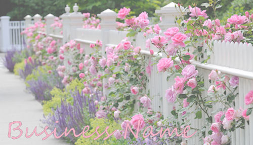 Roses & Picket Fence Cottage Chic Web Design Template